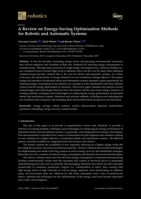 A review on energy-saving optimization methods for robotic and automatic systems