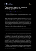 A Lean Approach for Real-Time Planning and Monitoring in Engineer-to-Order Construction Projects