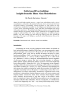 Faith-based Peacebuilding: Insights from the Three Main Monotheisms