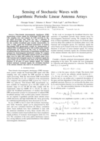 Sensing of stochastic waves with logarithmic periodic linear antenna arrays