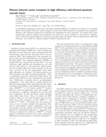 Photon-induced carrier transport in high efficiency midinfrared quantum cascade lasers