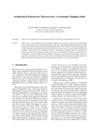 Architectural Patterns for Microservices: A Systematic Mapping Study