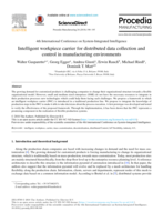 Intelligent workpiece carrier for distributed data collection and control in manufacturing environments