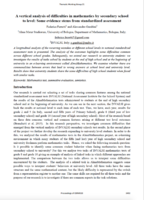 A vertical analysis of difficulties in mathematics by secondary school to level: Some evidences stems from standardized assessment