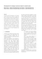Development of a design numerical model of a hybrid cooler