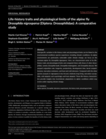 Life-history traits and physiological limits of the alpine fly Drosophila nigrosparsa (Diptera: Drosophilidae): a comparative study