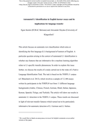 Automated L1 identification in English learner essays and its implications for language transfer