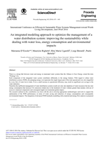 An Integrated Modeling Approach to Optimize the Management of a Water Distribution System: Improving the Sustainability while dealing with Water Loss, Energy Consumption and Environmental Impacts