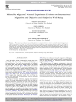 Miserable Migrants? Natural Experiment Evidence on International Migration and Objective and Subjective Well-Being