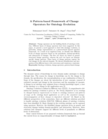 A Pattern-based framework of change operators for ontology evolution