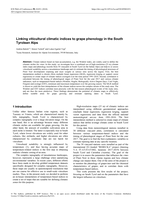 Linking viticultural climatic indices to grape phenology in the South Tyrolean Alps