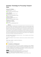 Database Technology for Processing Temporal Data (Invited Paper)