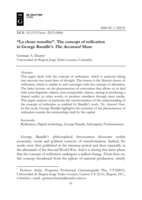 La chose maudite. The concept of reification in George Bataille’s The Accursed Share
