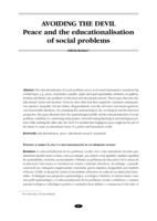Avoiding the Devil: Peace and the educationalization of social problems