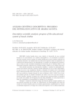Análisis científico descriptivo: Progreso del Sistema educativo de Arabia Saudita