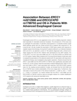 Association Between ERCC1 rs3212986 and ERCC2/XPD rs1799793 and OS in Patients With Advanced Esophageal Cancer