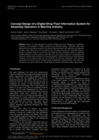 Concept Design of a Digital Shop Floor Information System for Assembly Operators in Machine Industry