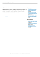 Montane ecosystem productivity responds more to global circulation patterns than climatic trends