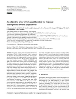 An objective prior error quantification for regional atmospheric inverse applications