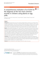 A comprehensive evaluation of an ELISA for the diagnosis of the two most common ascarids in chickens using plasma or egg yolks
