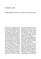 Oscar Niemeyer. Cent'anni in bilico tra U-topia e A-topia