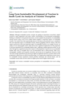 Long-Term Sustainable Development of Tourism in South Tyrol: An Analysis of Tourists’ Perception