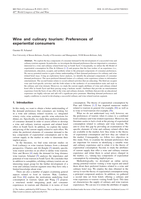 Wine and culinary tourism: Preferences of experiential consumers