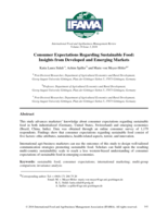 Consumer expectations regarding sustainable food: Insights from developed and emerging markets
