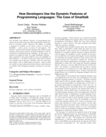 How developers use the dynamic features of programming languages: The case of smalltalk
