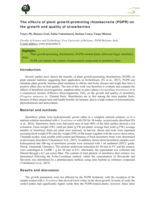 The effects of plant growth-promoting rhizobacteria (PGPR) on the growth and quality of strawberries