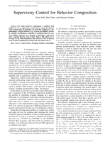 Supervisory Control for Behavior Composition