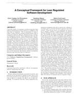 A conceptual framework for lean regulated software development