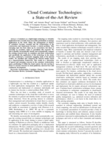 Cloud Container Technologies: a State-of-the-Art Review