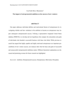 Can Faith Move Mountains? The impact of entrepreneurial ambition on the success of new ventures