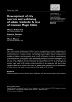 Development of city tourism and wellbeing of urban residents: a case of German Magic cities