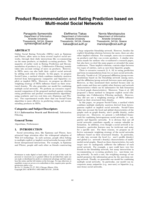 Product recommendation and rating prediction based on multi-modal social networks
