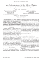 Nano-antenna arrays for the infrared regime
