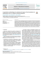 A quantitative methodology for analyzing the impact of the formulation of a mathematical item on students learning assessment