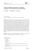 Numerical Modeling of Dependent Credit Rating Transitions with Asynchronously Moving Industries