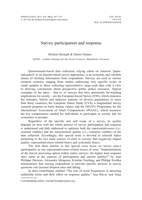 Survey participation and response