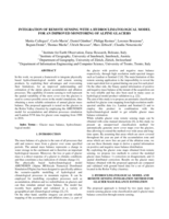 INTEGRATION OF REMOTE SENSING WITH A HYDROCLIMATOLOGICAL MODEL FOR AN IMPROVED MONITORING OF ALPINE GLACIERS