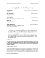 Querying Log Data with Metric Temporal Logic