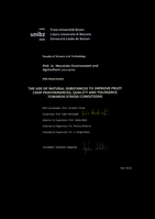 The use of natural substances to improve fruit crop performances, quality and tolerance towards stress conditions