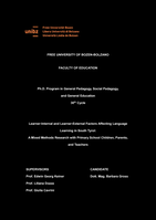Learner-Internal and Learner-External Factors Affecting Language Learning in South Tyrol:A Mixed Methods Research with Primary School Children, Parents, and Teachers