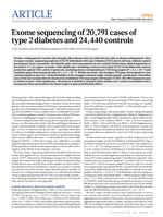 Exome sequencing of 20,791 cases of type 2 diabetes and 24,440 controls