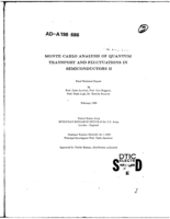 Monte Carlo Analysis of Quantum Transport and Fluctuations in Semiconductor 2