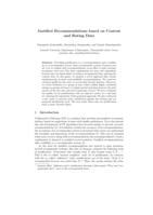 Justified recommendations based on content and rating data