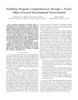 Enabling program comprehension through a visual object-focused development environment