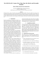 The LDOS-PerAff-1 Corpus of Face Video Clips with Affective and Personality Metadata