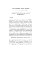 Fuzzy Description Logics - A Survey